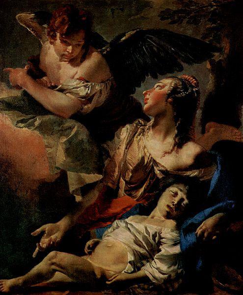 Giovanni Battista Tiepolo Hagar und Ismael, Pendant zu oil painting image